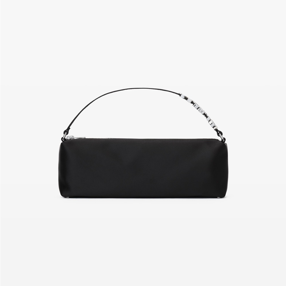 ALEXANDER WANG heiress flex bag in satin with crystal-embellished charms